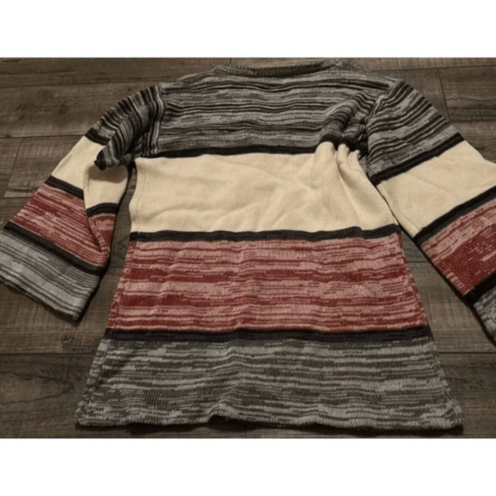 Vintage Knit Sweater Western Aztec Tribal Navajo Geometric Pattern Medium USA